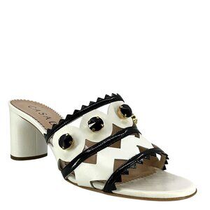 CASADEI Rainplack Leather Sandals Size 7.5